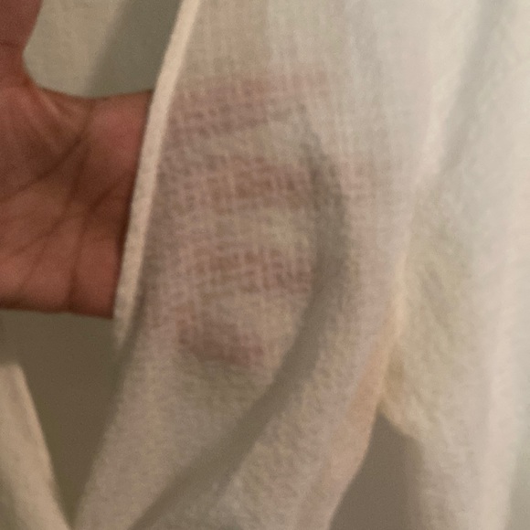 White wrap shirt , sheer material - Picture 4 of 5